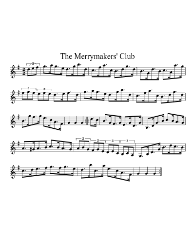 The Merrymakers' Club sheet music preview