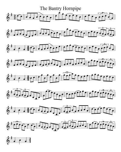 The Bantry Hornpipe sheet music preview
