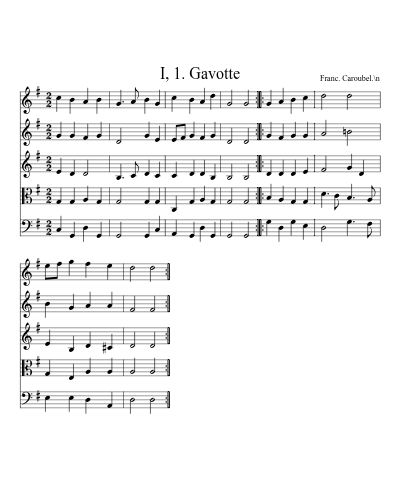 I, 1. Gavotte