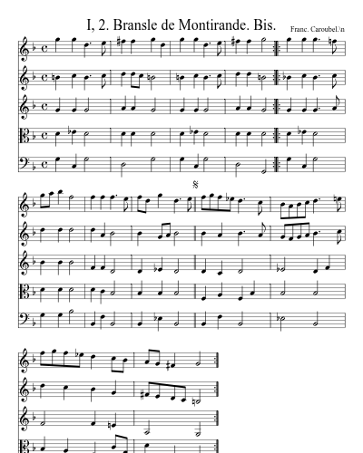 I, 2. Bransle de Montirande. Bis. preview