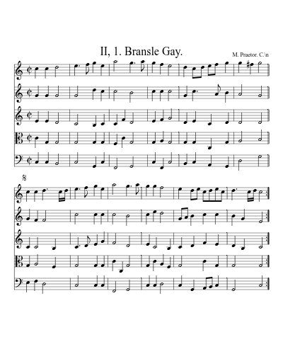 II, 1. Bransle Gay.