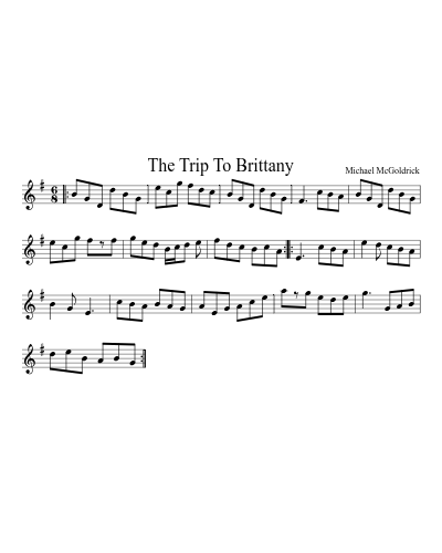 The Trip To Brittany sheet music preview