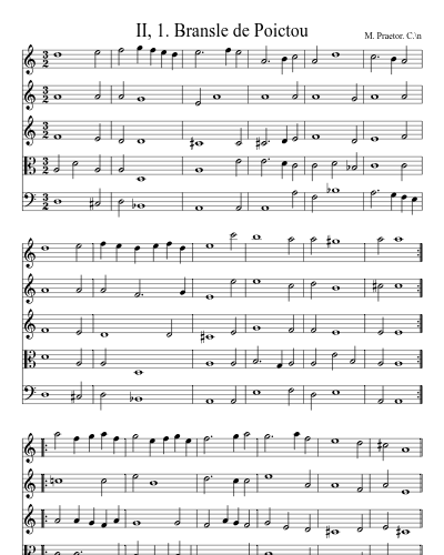 II, 1. Bransle de Poictou
