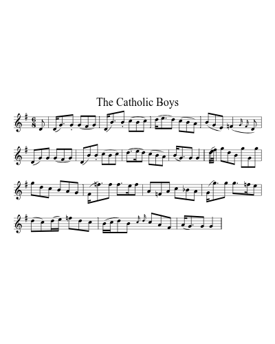 The Catholic Boys sheet music preview