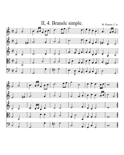 II, 4. Bransle simple.