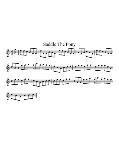 Saddle the Pony (Version 4) sheet music preview