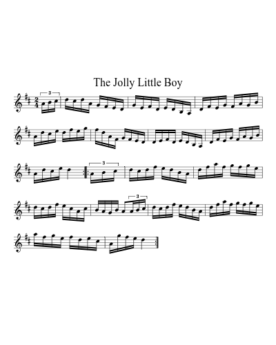 The jolly little boy (Version 3) sheet music preview