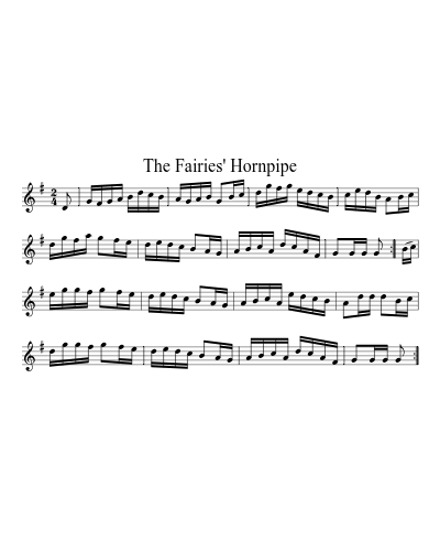 The Fairies' hornpipe (Version 4) sheet music preview