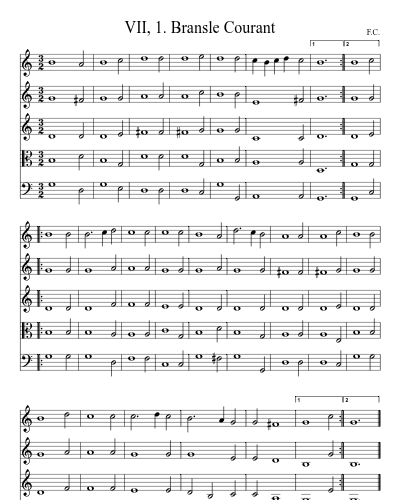 VII, 1. Bransle Courant preview