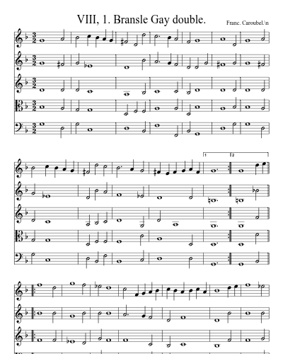 VIII, 1. Bransle Gay double.