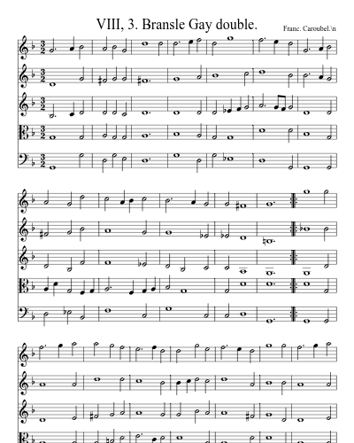 VIII, 3. Bransle Gay double.