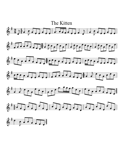 The Kitten sheet music preview