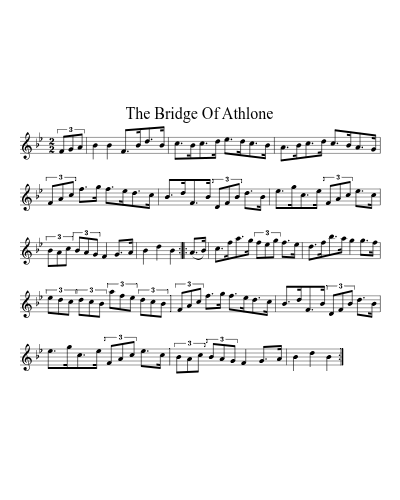 The Bridge of Athlone (Version 3) sheet music preview