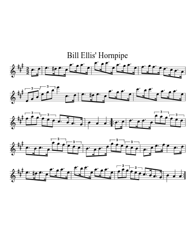 Bill Ellis' Hornpipe (Version 2)