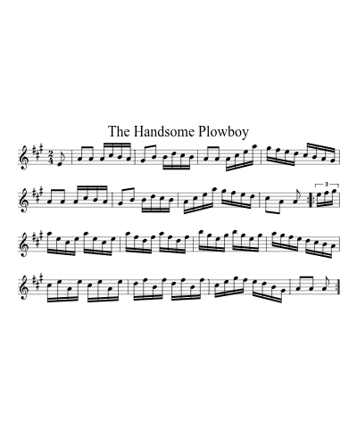 The Handsome Plowboy (Version 2) sheet music preview