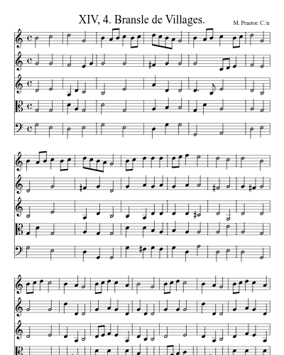 XIV, 4. Bransle de Villages.