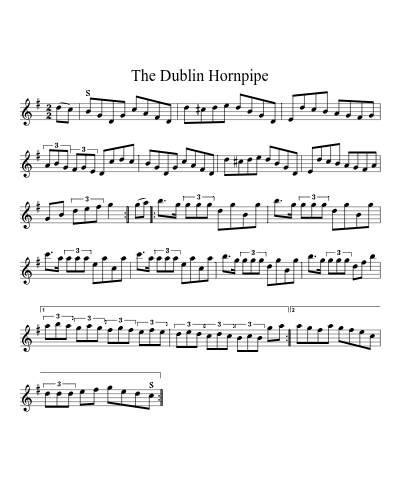 The Dublin Hornpipe sheet music preview