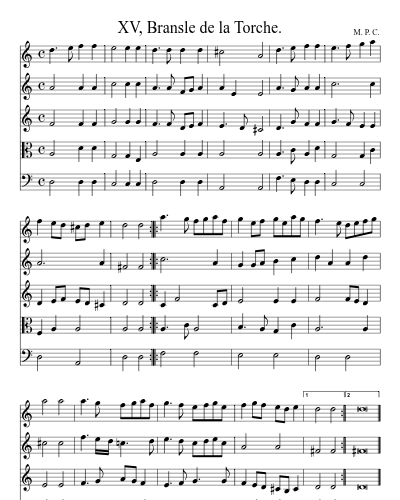 XV, Bransle de la Torche.