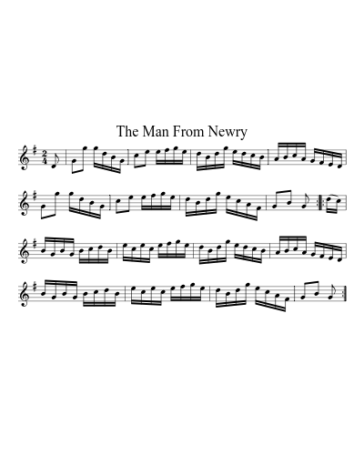 The Man From Newry (Version 2) sheet music preview