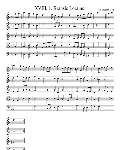 XVIII, 1. Bransle Loraine.