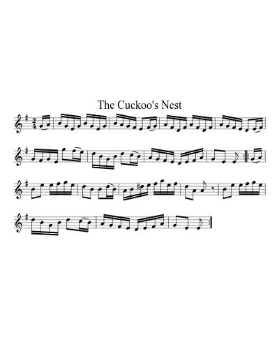 The Cuckoo's Nest (Version 4) sheet music preview