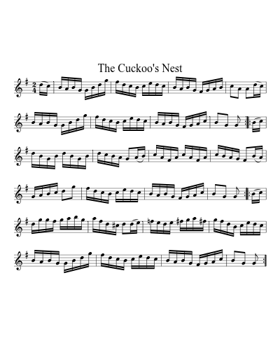 The Cuckoo's Nest (Version 5) sheet music preview