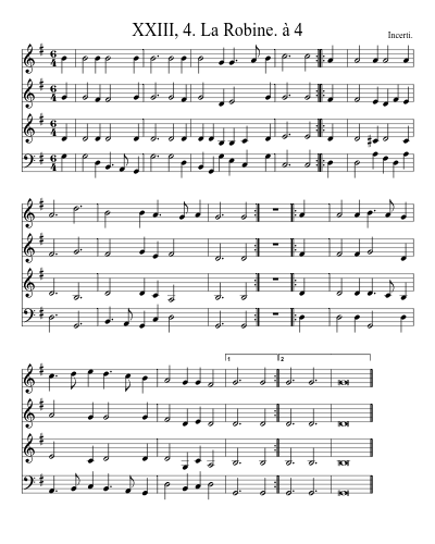 XXIII, 4. La Robine. à 4