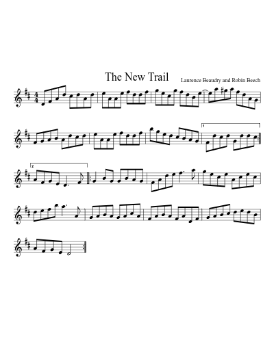 The New Trail sheet music preview