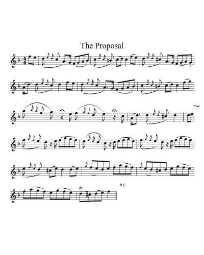 The Proposal sheet music preview