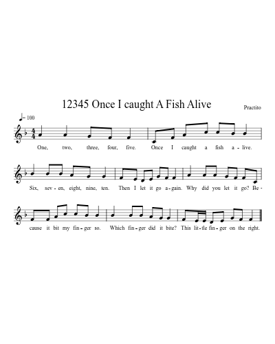 12345 Once I caught A Fish Alive preview