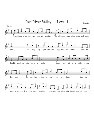 Red River Valley — Level 1 preview