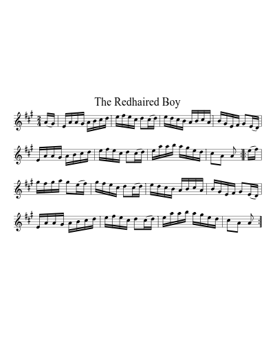 The redhaired boy (Version 3) sheet music preview