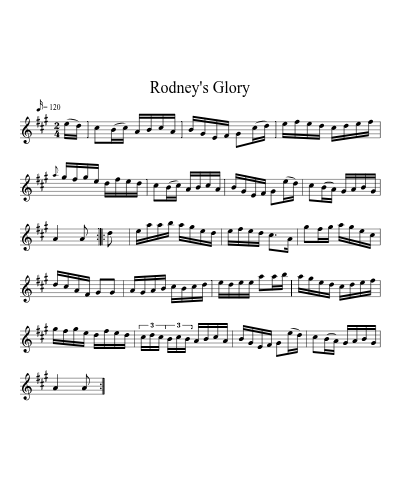 Rodney's Glory (Version 3) sheet music preview