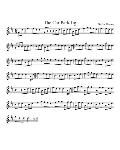 The Car Park Jig sheet music preview