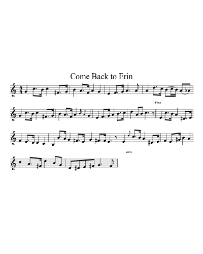 Come Back to Erin preview