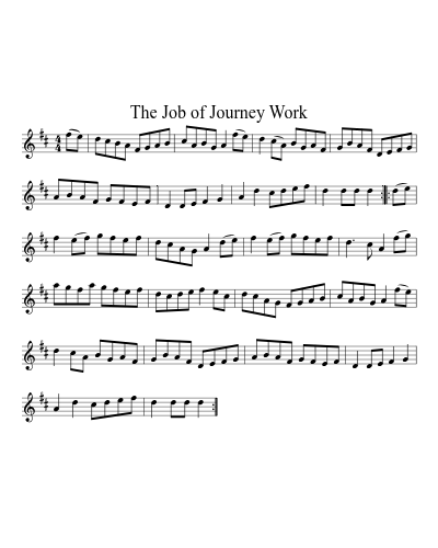 The job of journey work (Version 2) sheet music preview