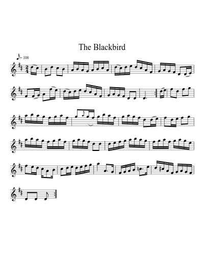The Blackbird (Version 4) sheet music preview