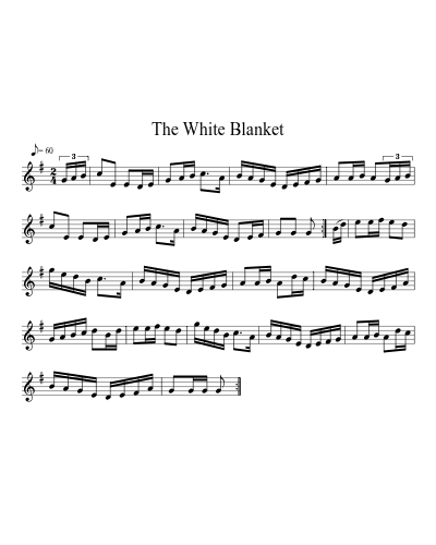 The White Blanket sheet music preview