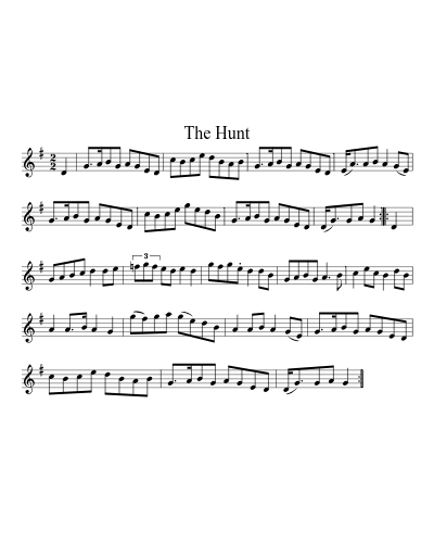 The Hunt sheet music preview