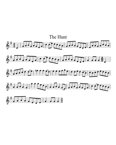 The Hunt (Version 2) sheet music preview