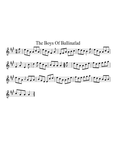 The Boys of Ballinafad (Version 2) sheet music preview