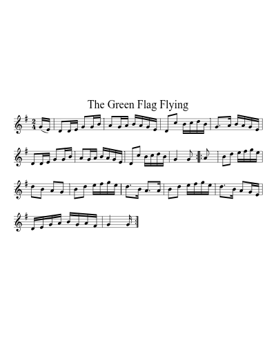 The Green Flag Flying sheet music preview