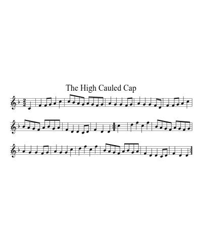 The High Cauled Cap sheet music preview