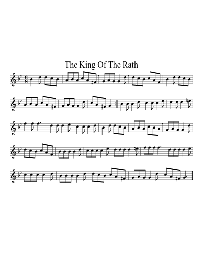 The King Of The Rath sheet music preview