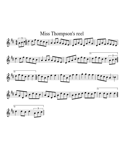 Miss Thompson's reel
