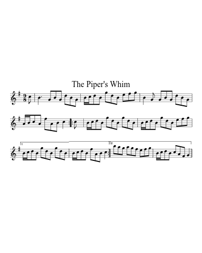 The Piper's Whim sheet music preview