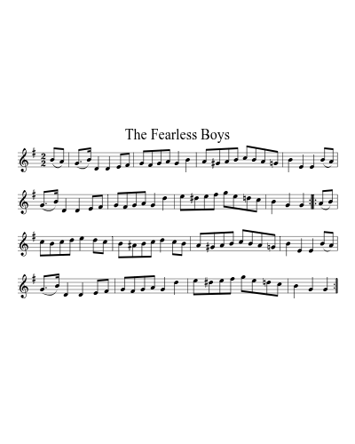 The Fearless Boys sheet music preview