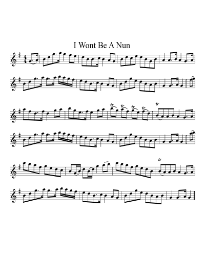 I Wont Be A Nun
