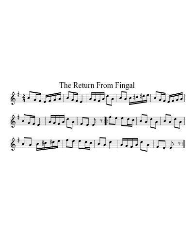 The Return From Fingal preview