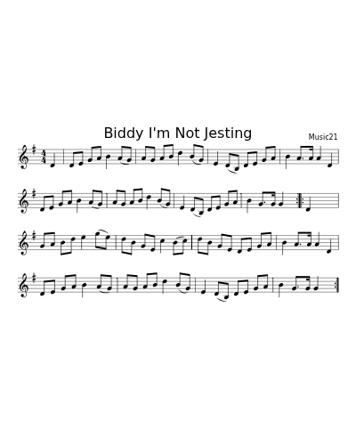 Biddy I'm Not Jesting